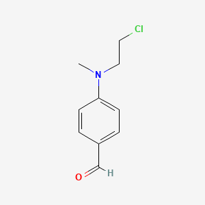结构 - 4-((2-Chloroethyl)(methyl)amino)benzaldehyde, 98%