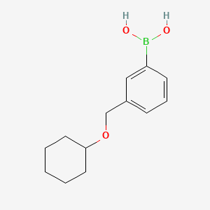 结构 - (3-((Cyclohexyloxy)methyl)phenyl)boronic acid, 96%