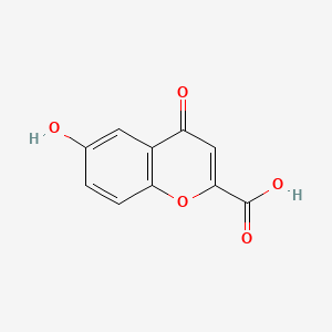 结构 - 6-Hydroxy-4-oxo-4H-chromene-2-carboxylic acid, 95%