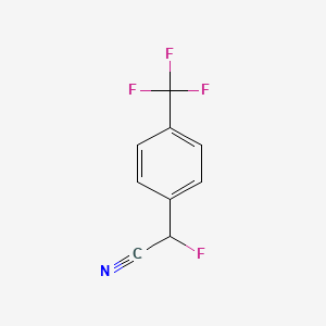 结构 - 2-Fluoro-2-[4-(trifluoromethyl)phenyl]acetonitrile, 95%