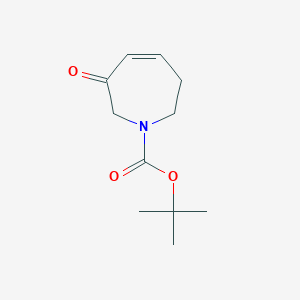 结构 - tert-Butyl 3-oxo-2,3,6,7-tetrahydro-1H-azepine-1-carboxylate, 97%