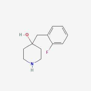 结构 - 4-(2-Fluorobenzyl)piperidin-4-ol, 95%