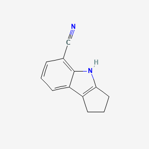 结构 - 1,2,3,4-Tetrahydrocyclopenta[b]indole-5-carbonitrile, 95%