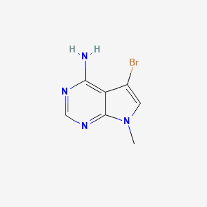 结构 - 5-Bromo-7-methyl-7H-pyrrolo[2,3-d]pyrimidin-4-amine, 97%