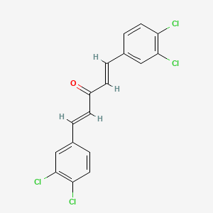 结构 - 1,5-Bis(3,4-dichlorophenyl)penta-1,4-dien-3-one, 95%