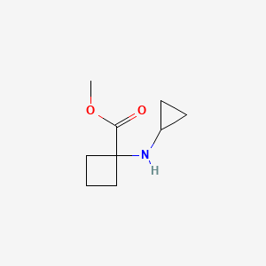 结构 - Methyl 1-(cyclopropylamino)cyclobutane-1-carboxylate, Cyclobutanecarboxylic acid, 1-(cyclopropylamino)-, methyl ester