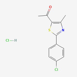 结构 - 1-[2-(4-chlorophenyl)-4-methyl-1,3-thiazol-5-yl]ethan-1-one hydrochloride