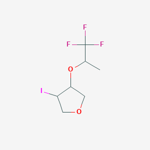 结构 - 3-Iodo-4-((1,1,1-trifluoropropan-2-yl)oxy)tetrahydrofuran