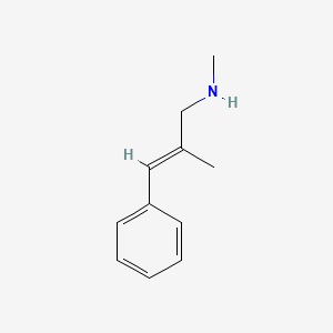 结构 - Methyl(2-methyl-3-phenylprop-2-en-1-yl)amine, trans, 2-Propen-1-amine, N,2-dimethyl-3-phenyl-, (E)- (9CI)