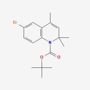结构 - tert-Butyl 6-bromo-2,2,4-trimethylquinoline-1(2H)-carboxylate