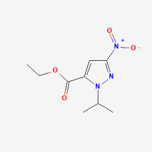 结构 - Ethyl 1-isopropyl-3-nitro-1h-pyrazole-5-carboxylate, 95%