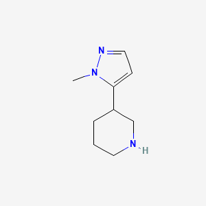 结构 - 3-(1-Methyl-1h-pyrazol-5-yl)piperidine, 95%