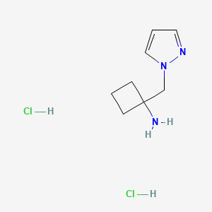 结构 - [1-(1H-Pyrazol-1-ylmethyl)cyclobutyl]amine dihydrochloride, 95%