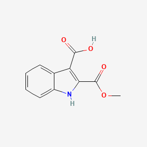 结构 - 2-(Methoxycarbonyl)-1h-indole-3-carboxylic acid, 95%