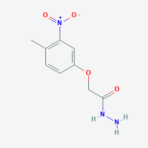 结构 - 2-(4-Methyl-3-nitrophenoxy)acetohydrazide, 98%