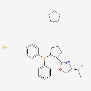结构 - (R,R)-[2-(4'-i-Propyloxazolin-2'-yl)ferrocenyl]diphenylphosphine, min. 97%