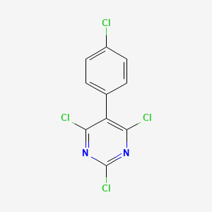 结构 - 2,4,6-trichloro-5-(4-chlorophenyl)pyrimidine, 97%
