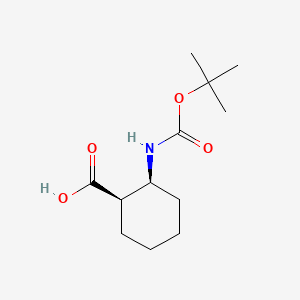 Struktur - (1R，2S)-2-((tert-Butoxycarbonyl)amino)cyclohexanecarboxylic acid, 95%