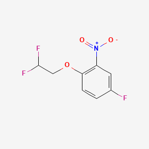 Struktur - 1-(2,2-Difluoroethoxy)-4-fluoro-2-nitrobenzene, 97%