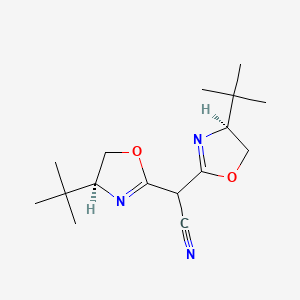 Struktur - 2,2-Bis((S)-4-(tert-butyl)-4,5-dihydrooxazol-2-yl)acetonitrile, 97%