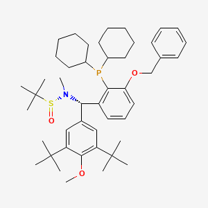 Struktur - [S(R)]-N-[(S)-[3,5-Di-tert-butyl-4-methoxyphenyl][(3-benzyloxy-2-(dicyclohexylphosphino)phenyl)methyl]-N,2-dimethyl-2-propanesulfinamide, 95%