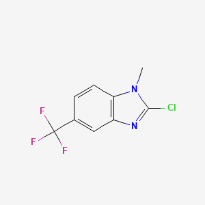 Struktur - 2-Chloro-1-methyl-5-(trifluoromethyl)-1H-benzo[d]imidazole, 95%