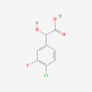Struktur - 2-(4-Chloro-3-fluorophenyl)-2-hydroxyacetic acid, 95+%