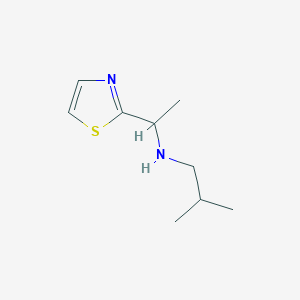 Struktur - (2-Methylpropyl)[1-(1,3-thiazol-2-yl)ethyl]amine, 95%