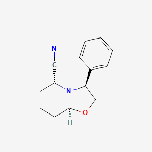 Struktur - (3S,5R,8aS)-3-Phenylhexahydro-2H-oxazolo[3,2-a]pyridine-5-carbonitrile, 97%