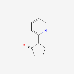 Struktur - 2-(Pyridin-2-yl)cyclopentan-1-one, QCZFQABYDNWRHN-UHFFFAOYSA-N