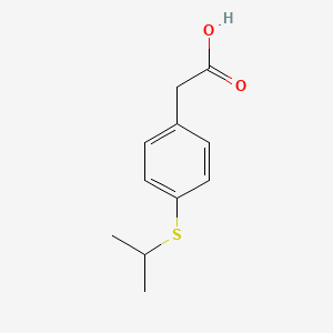 Struktur - [4-(Isopropylsulfanyl)phenyl]acetic acid, 4-(ISOPROPYLSULFANYL)PHENYL]ACETIC ACID