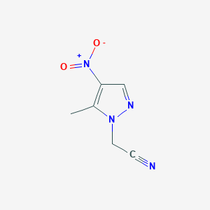 Struktur - 2-(5-Methyl-4-nitro-1h-pyrazol-1-yl)acetonitrile, (5-methyl-4-nitro-1H-pyrazol-1-yl)acetonitrile
