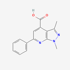 Struktur - 1,3-Dimethyl-6-phenyl-1h-pyrazolo[3,4-b]pyridine-4-carboxylic acid