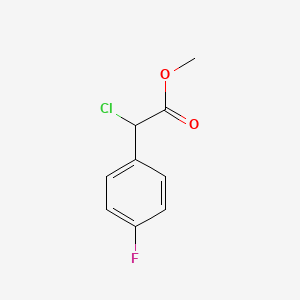 Struktur - Methyl 2-chloro-2-(4-fluorophenyl)acetate, Benzeneacetic acid, α-chloro-4-fluoro-, methyl ester