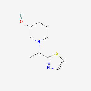 Struktur - 1-(1-(Thiazol-2-yl)ethyl)piperidin-3-ol