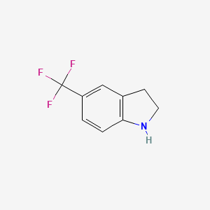 Struktur - 5-(Trifluoromethyl)indoline, 5-Trifluoromethylindoline 5-(Trifluoromethyl)-2,3-dihydro-1H-indole in stock Factory