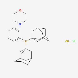 Struktur - Chloro(4-[2-bis(tricyclo[3.3.1.1(3,7)]dec-1-yl)phosphino]phenylmorpholine)gold(i), 95%