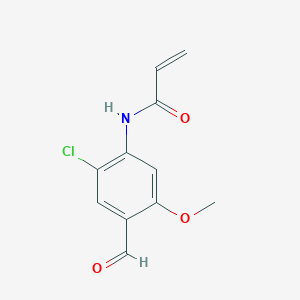 Struktur - N-(2-Chloro-4-formyl-5-methoxyphenyl)acrylamide, 95%