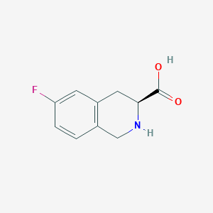 Struktur - (3S)-6-fluoro-1,2,3,4-tetrahydroisoquinoline-3-carboxylic acid, 97%