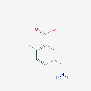 Struktur - 5-Aminomethyl-2-methyl-benzoic acid methyl ester, 95%